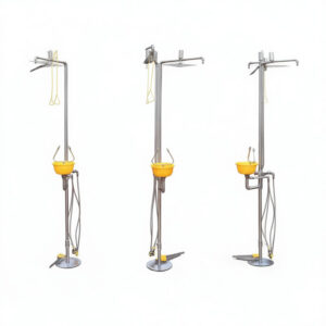 Duchas lava ojos en acero inoxidable