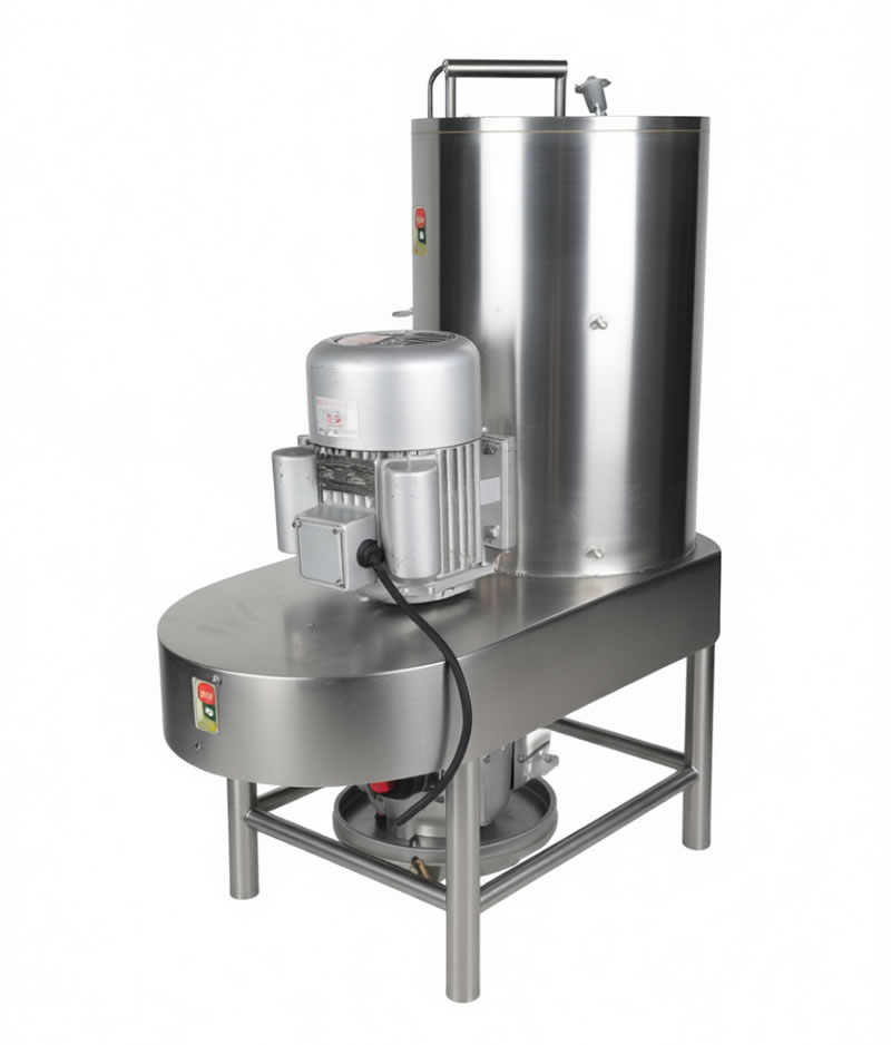 Pela papas industrial en acero inoxidable frontal