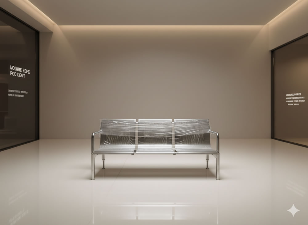 Banca de Acero Inoxidable 3 Plazas - Hospitales y Parques