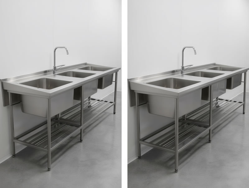 meson acero inoxidable con poceta honda vista