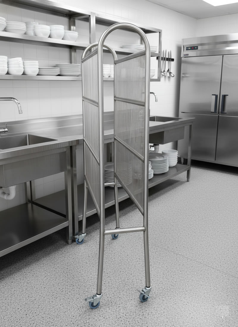 Platillero movible en acero inoxidable cocina